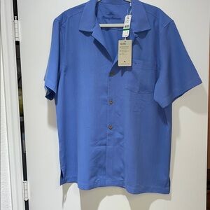 Tommy Bahama Ocean Blue SILK Shirt Coastal Breeze  Size L